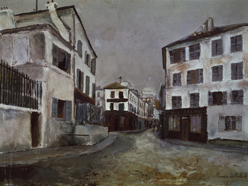 モンマルトル、ノルヴァン通り The Rue Norvins on Montmartre,c. 1910
